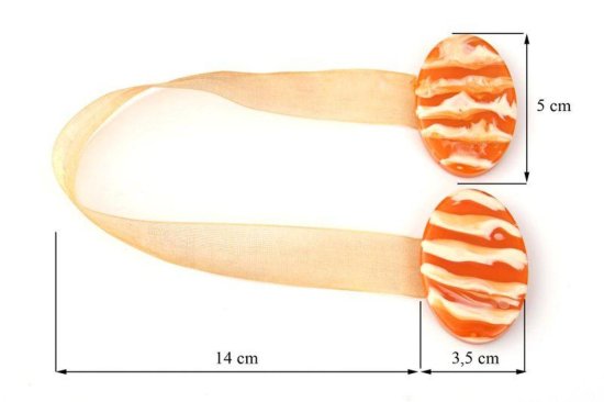 Eurofirany Dekorativna kljuka z magnetom Oranžna