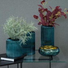 Eurofirany Vaza iz dekorativnega stekla Nela (01) (Fi) 15X30 cm temno turkizna