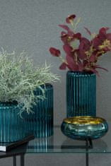 Eurofirany Vaza iz dekorativnega stekla Nela (01) (Fi) 15X30 cm temno turkizna