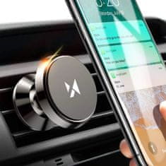 WOZINSKY Magnetni nosilec za telefon za avtomobilsko rešetko, črn