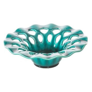 Eurofirany Elza Okrasna skleda (1) 25X25X8 cm turkizna