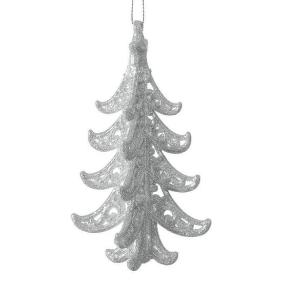 Eurofirany Božična dekoracija Pl 13X9 cm srebrna