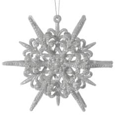 Eurofirany Božična dekoracija Pl 13X13 cm srebrna