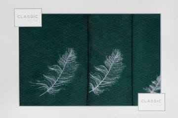 Eurofirany Komplet brisač 3 30X50 cm, 50X90 cm, 70X140 cm Zelena steklenica