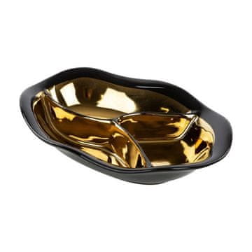 Eurofirany Maja3 Dekorativni krožnik (03) 22X16X5 cm črn