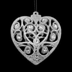 Eurofirany Božična dekoracija Pl 10X11 cm Silver