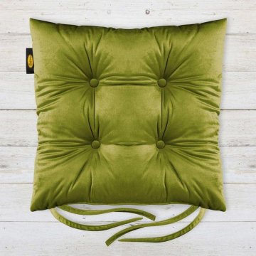 Eurofirany Blazina za stol "Velvet" 40X40X8 cm olivna