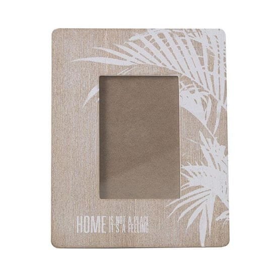 Eurofirany Palm Dekorativni leseni okvir (02) 25X20X1 cm kremna