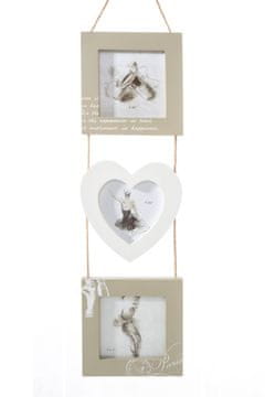 Eurofirany Dekorativni leseni okvir Risa (03) 14X53X1 cm kremna