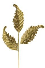 Eurofirany Božična veja Dekorativni listi 39X27 cm zlato