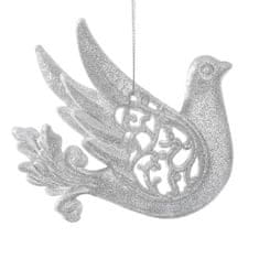 Eurofirany Božična dekoracija Pl 12X10 cm srebrna