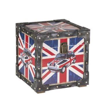 Eurofirany Lesena dekorativna škatla Lony (1) 25X25X25 cm Večbarvna