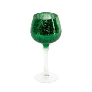 Eurofirany Verre3 Dekorativni stekleni svečnik (Fi) 9X20 cm bela