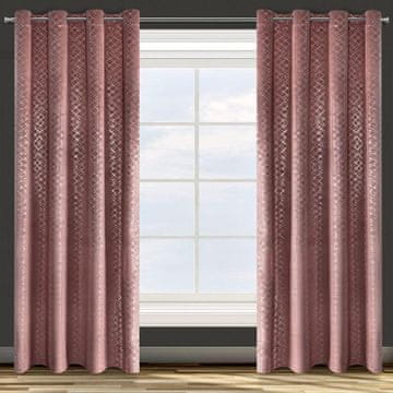 Eurofirany Žametna zavesa s srebrnim potiskom 140 cm x 250 cm