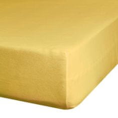Eurofirany Prevleka za posteljo z elastičnim trakom Jersey D91 240X220 cm, višina 30 cm Gorčična