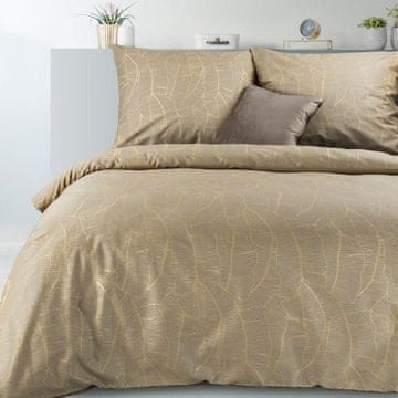 Eurofirany Metalic3 Komplet posteljnine v škatli 220X200 cm, 2 kosa. 70X80 cm bež barve