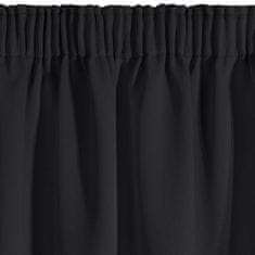 Eurofirany Zavesa D91 Parisa na traku 140X270 cm črna