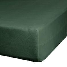 Eurofirany Prevleka za posteljo z elastiko Nova3 100X200 cm, višina 25 cm steklenica zelena