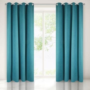 Eurofirany Enobarvna, gladka, pripravljena zavesa z dimenzijami 140 cm x 250 cm