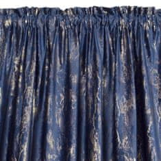 Eurofirany Žametna zavesa z zlatim potiskom 140 cm x 270 cm
