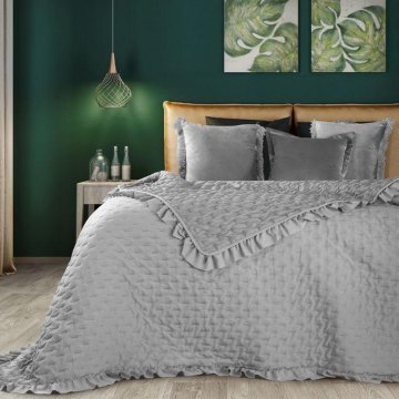 Eurofirany Prevleka za posteljo Libi 170X210 cm srebrna