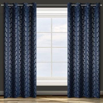 Eurofirany Pripravljene zatemnitvene zavese s srebrom 140 cm x 250 cm