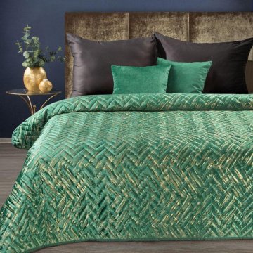 Eurofirany Agata 1 posteljno pregrinjalo 170X210 cm Temno zelena