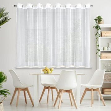 Eurofirany Pripravljena zavesa Cassie 300X150 cm bela