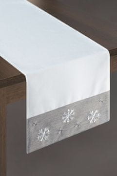 Eurofirany Božični namizni tekač z okrasnimi oblogami 33 cm x 140 cm