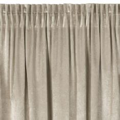 Eurofirany Lahka žametna zavesa v mehki barvi 140 cm x 300 cm