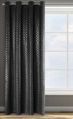Eurofirany Žametna zavesa s srebrnim potiskom 140 cm x 250 cm