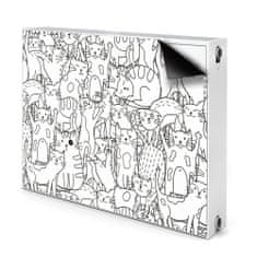 tulup.si Dekoracija za radiatorje Doodle-style mačke 80x60 cm