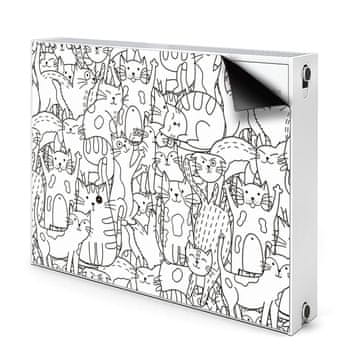 tulup.si Dekoracija za radiatorje Doodle-style mačke