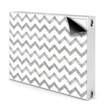tulup.si Pokrov za radiator PVC Srebrni cikcaki