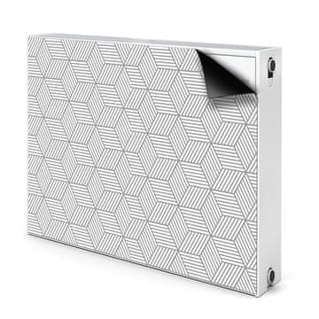 tulup.si Pokrov za radiator PVC Sive 3d kocke