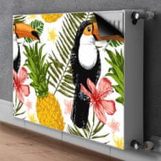 tulup.si Dekoracija za radiatorje Toucan in ananas 80x60 cm