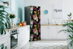 tulup.si Dekoracija za hladilnik Lobanje in rože 60x190 cm