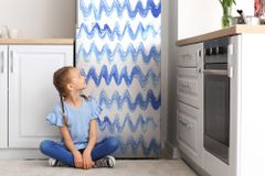 tulup.si Dekoracija za hladilnik Akvarelni valovi 60x180 cm