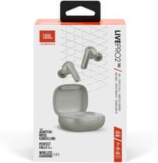 JBL Live Pro 2 TWS slušalke, srebrna
