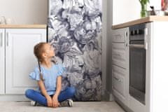 tulup.si Nalepka za hladilnik Sive rože 60x205 cm
