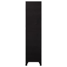 Vidaxl Omara s ključavnico črna 90x45x180 cm jeklo