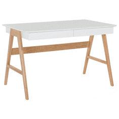 Beliani Bela pisalna miza 120x70 cm z dvema predaloma SHESLAY