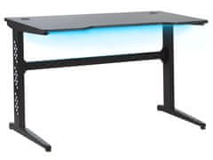 Beliani RGB LED igralna miza 120 x 60 cm črna DEXTER