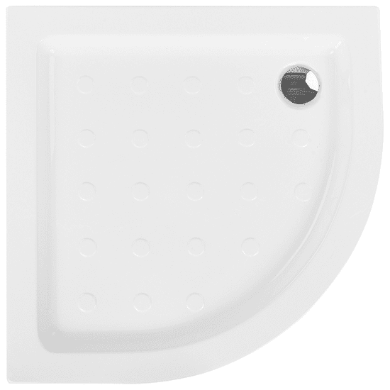 Beliani Tuš pladenj 90x90x7 cm bel SIUNA