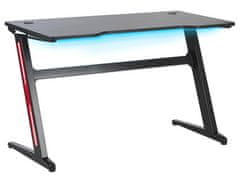 Beliani RGB LED igralna miza 120 x 60 cm črna DARFUR