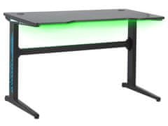 Beliani RGB LED igralna miza 120 x 60 cm črna DORAN