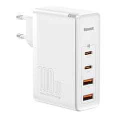 BASEUS GaN2 Pro polnilnik 2x USB / 2x USB-C 100W QC PD, bela