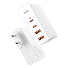 BASEUS GaN2 Pro polnilnik 2x USB / 2x USB-C 100W QC PD, bela