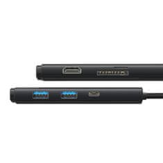 BASEUS Lite HUB adapter USB-C - 2x USB / USB-C PD / HDMI 1.4 / SD / TF, črna