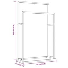 Vidaxl Prostostoječe stojalo za brisače zlato 48x24x78,5 cm železo